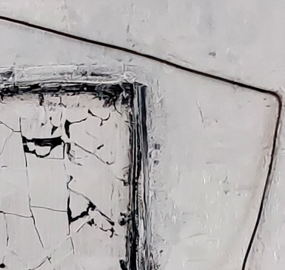 Detail van het kunstwerk rechter hoek